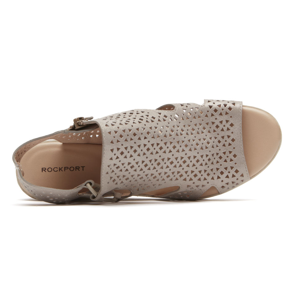 Sandalias Rockport Mujer Mexico - Hadley Bungee Grises - ILKDW8025